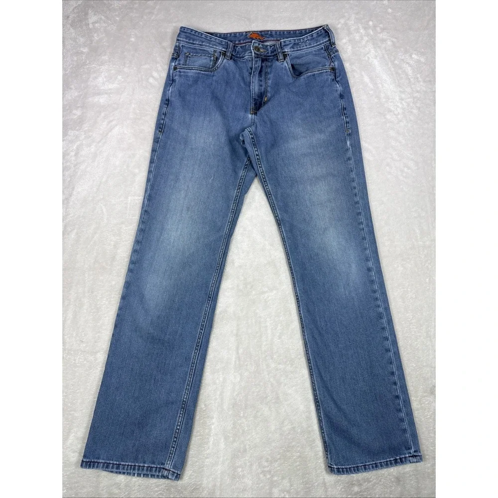 Tommy Bahama Mens Straight Leg Denim Jeans Med Wash Blue 30X31